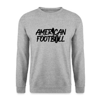 American Football - Unisex Pullover - Weißgrau meliert - Vorne - Alina (178cm) & Michal (187cm)