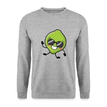 Cool lime - Unisex Sweatshirt - salt & pepper - Front - Alina (178cm) & Michal (187cm)