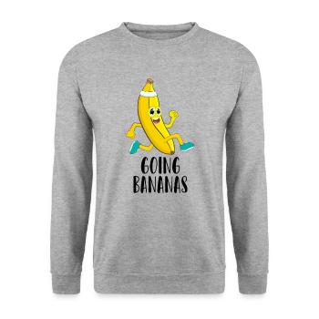 Sport banane fitness course - Sweat-shirt Unisexe - gris chiné - Devant - Alina (178cm) & Michal (187cm)