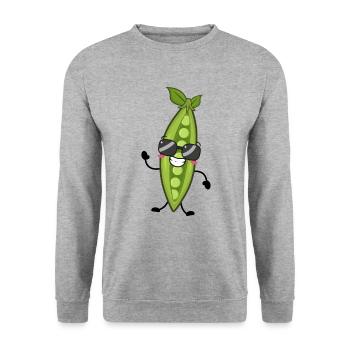 Peas - Unisex Sweatshirt - salt & pepper - Front - Alina (178cm) & Michal (187cm)