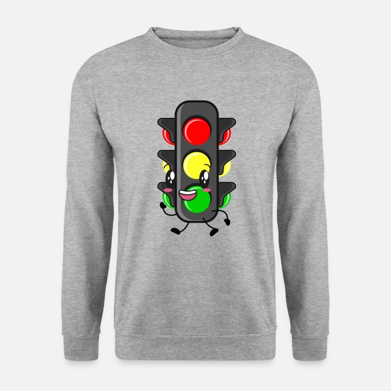 Ampel Führerschein - Unisex Pullover - Weißgrau meliert