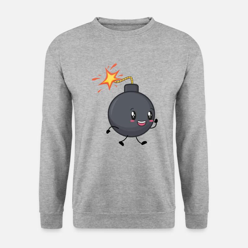 Bombe - Unisex Pullover - Weißgrau meliert