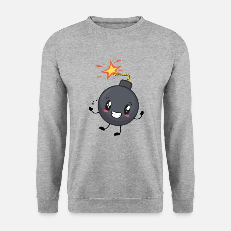 Bombe Musik - Unisex Pullover - Weißgrau meliert