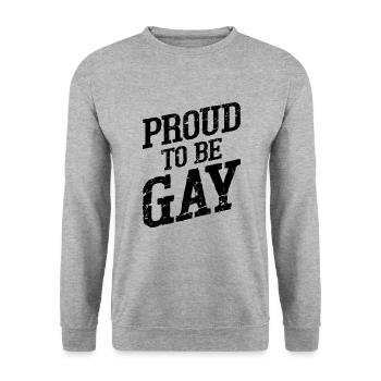 LGBT Homosexuell Schwul - Unisex Pullover - Weißgrau meliert - Vorne - Alina (178cm) & Michal (187cm)