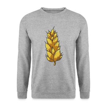 Weizen Landwirt - Unisex Pullover - Weißgrau meliert - Vorne - Alina (178cm) & Michal (187cm)