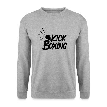 Kick Boxing Boxer - Sweat-shirt Unisexe - gris chiné - Devant - Alina (178cm) & Michal (187cm)