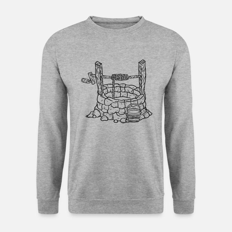 Brunnen - Unisex Pullover - Weißgrau meliert