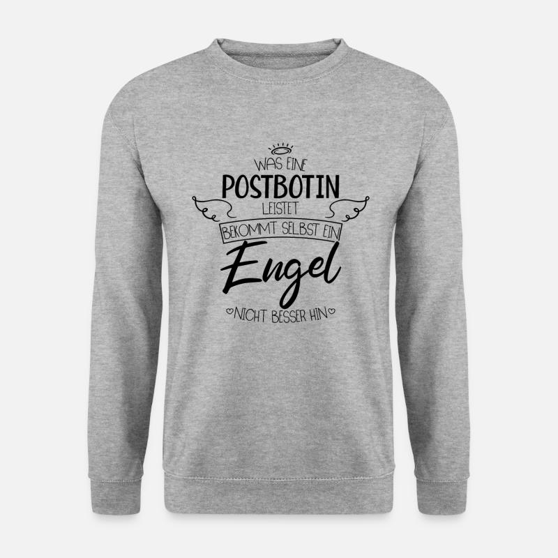 Postbotin - Unisex Pullover - Weißgrau meliert