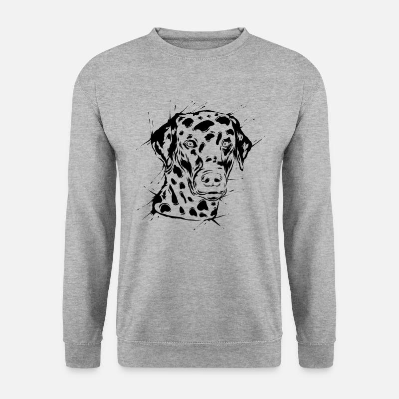 Dalmatiner - Unisex Pullover - Weißgrau meliert
