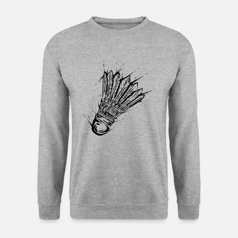 Badminton Federball - Unisex Pullover - Weißgrau meliert