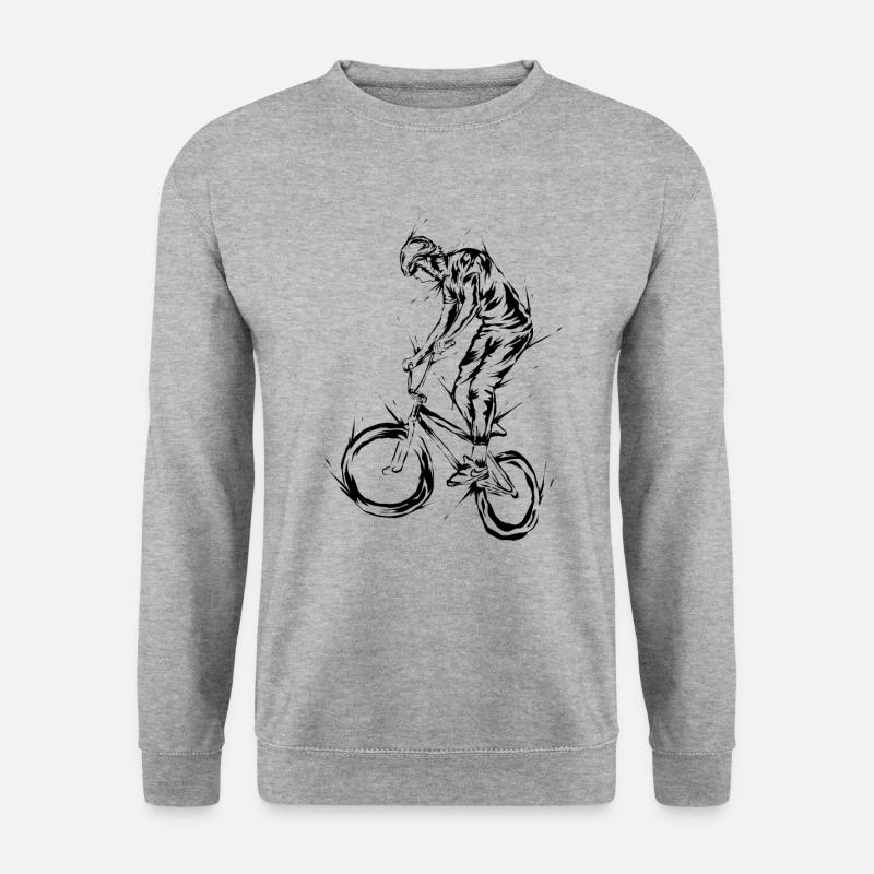 BMX - Unisex Pullover - Weißgrau meliert