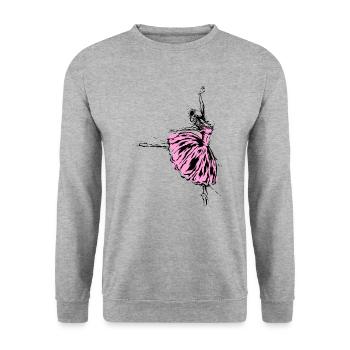 Danseur de ballet - Sweat-shirt Unisexe - gris chiné - Devant - Alina (178cm) & Michal (187cm)