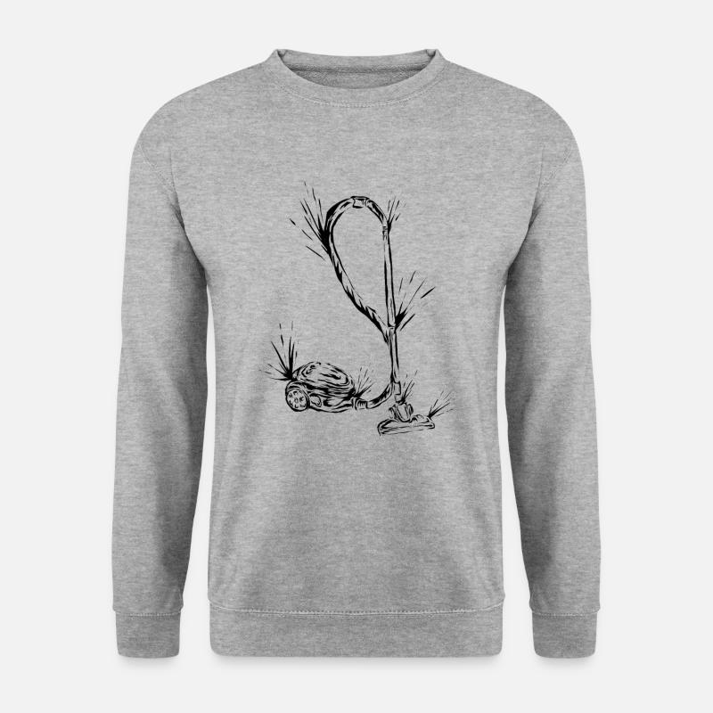 Staubsauger - Unisex Pullover - Weißgrau meliert