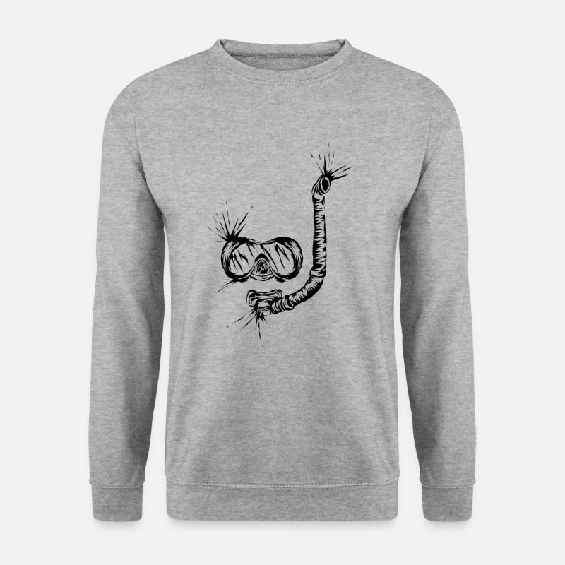Schnorcheln Tauchen - Unisex Pullover - Weißgrau meliert