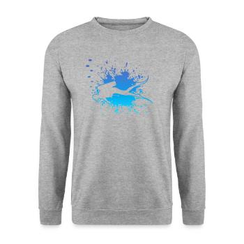 Scuba Diving, Tauchen, Taucher - Unisex Pullover - Weißgrau meliert - Vorne - Alina (178cm) & Michal (187cm)