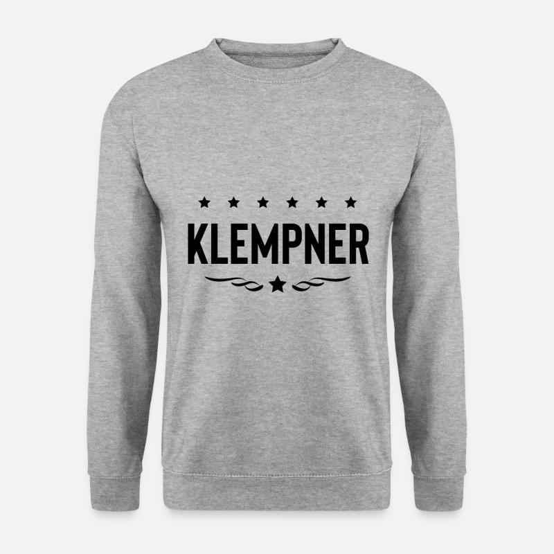 Klempner Beruf - Unisex Pullover - Weißgrau meliert