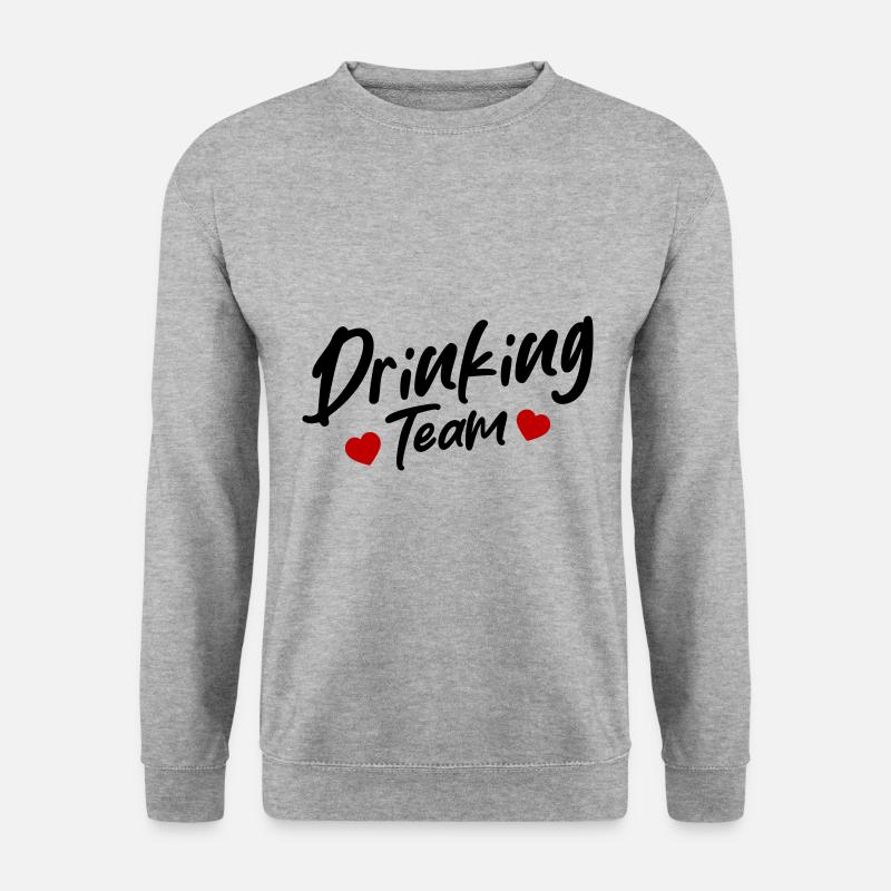 Drinking Team - Unisex Pullover - Weißgrau meliert