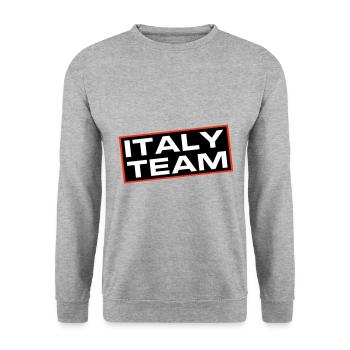 Italy Team - Unisex Sweatshirt - salt & pepper - Front - Alina (178cm) & Michal (187cm)