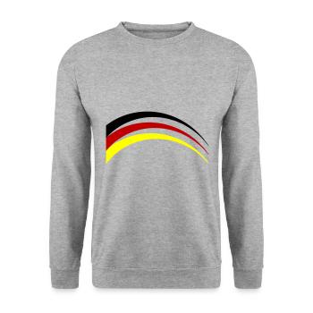 Symbole des couleurs de l'Allemagne - Sweat-shirt Unisexe - gris chiné - Devant - Alina (178cm) & Michal (187cm)