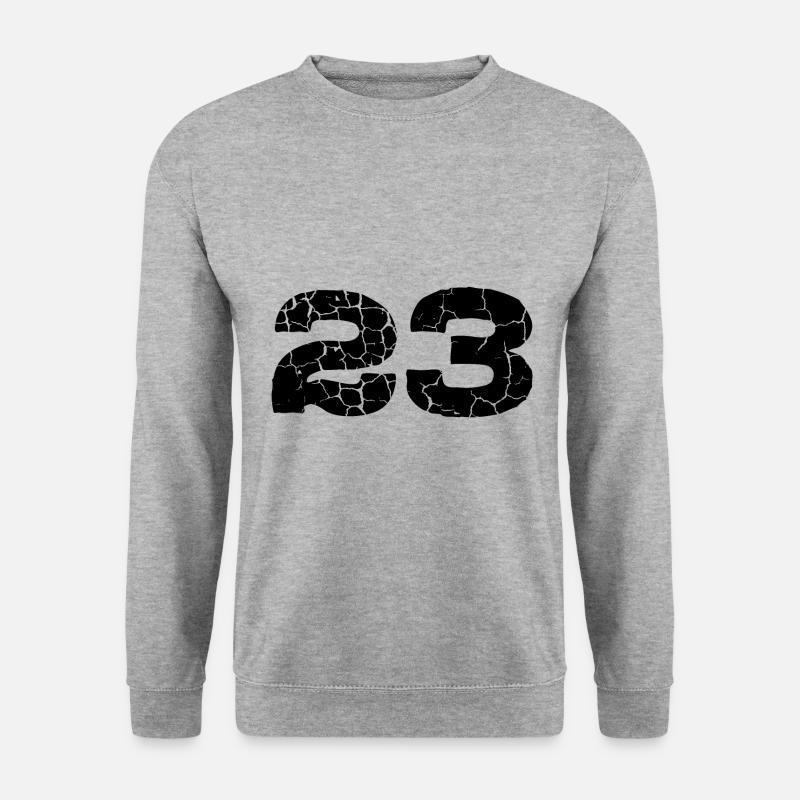 23 Zahl Trikot - Unisex Pullover - Weißgrau meliert