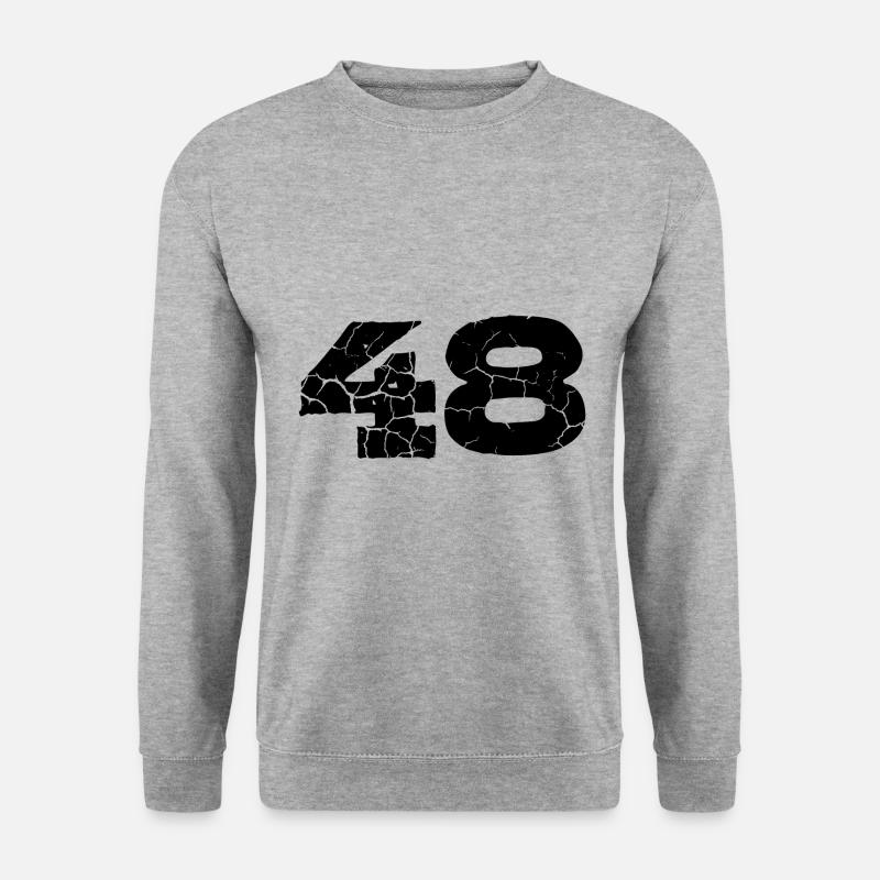 48 Zahl Trikot - Unisex Pullover - Weißgrau meliert