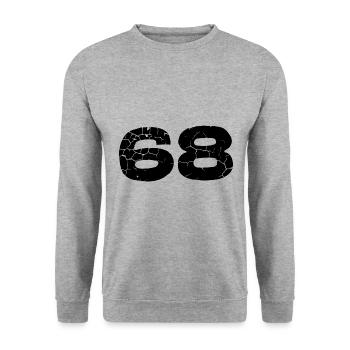 Maillot à 68 numéros - Sweat-shirt Unisexe - gris chiné - Devant - Alina (178cm) & Michal (187cm)