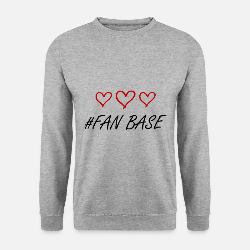 Fan Base Herz Liebe - Unisex Pullover - Weißgrau meliert