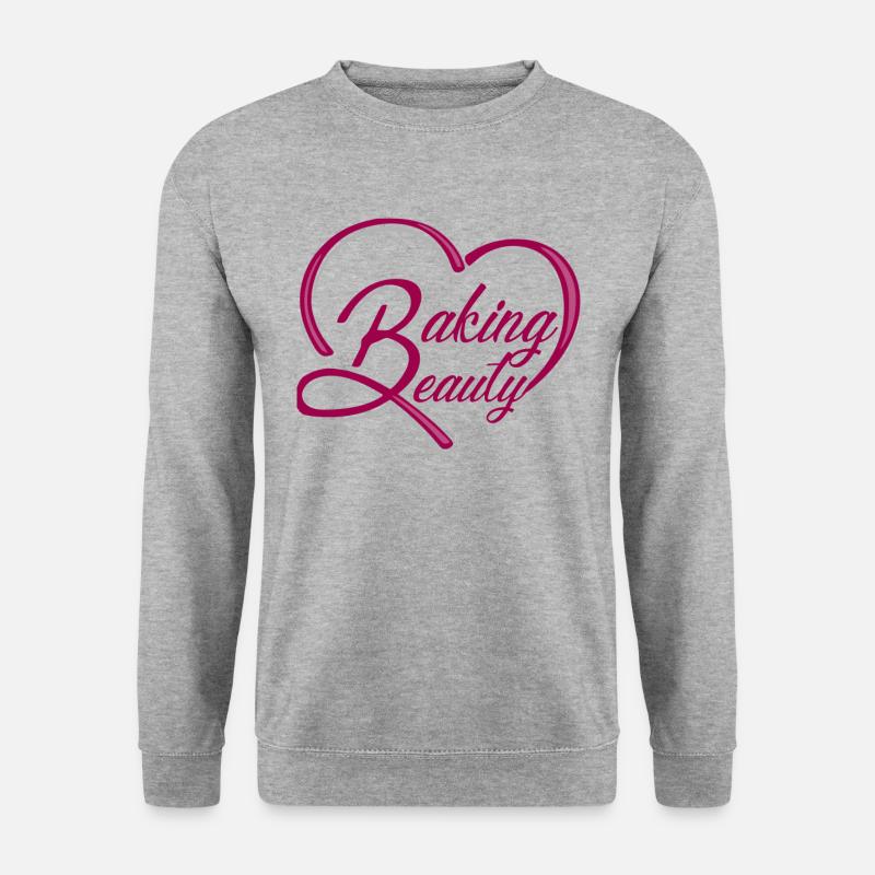 Bäcker backen - Unisex Pullover - Weißgrau meliert