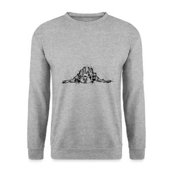 Dog tired - Unisex Sweatshirt - salt & pepper - Front - Alina (178cm) & Michal (187cm)