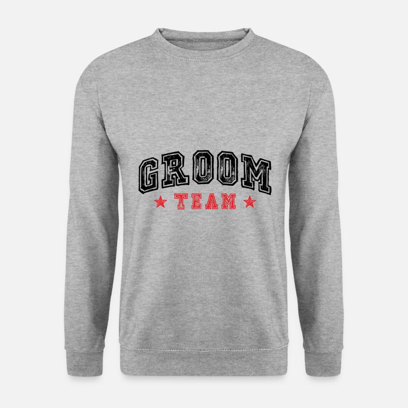 Groom Team - Unisex Pullover - Weißgrau meliert