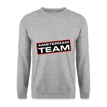 Amsterdam Team - Unisex Sweatshirt - salt & pepper - Front - Alina (178cm) & Michal (187cm)