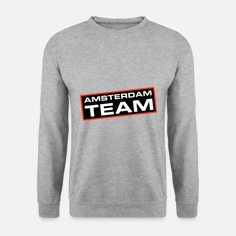 Amsterdam Team - Unisex Pullover - Weißgrau meliert