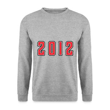 2012 year birthday - Unisex Sweatshirt - salt & pepper - Front - Alina (178cm) & Michal (187cm)