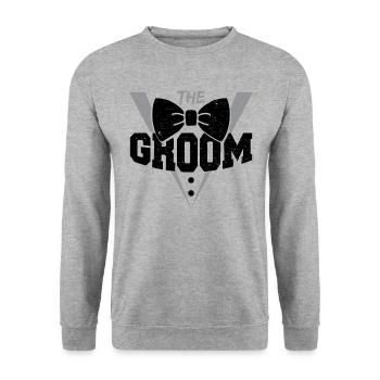 Le marié - Mariage - Sweat-shirt Unisexe - gris chiné - Devant - Alina (178cm) & Michal (187cm)