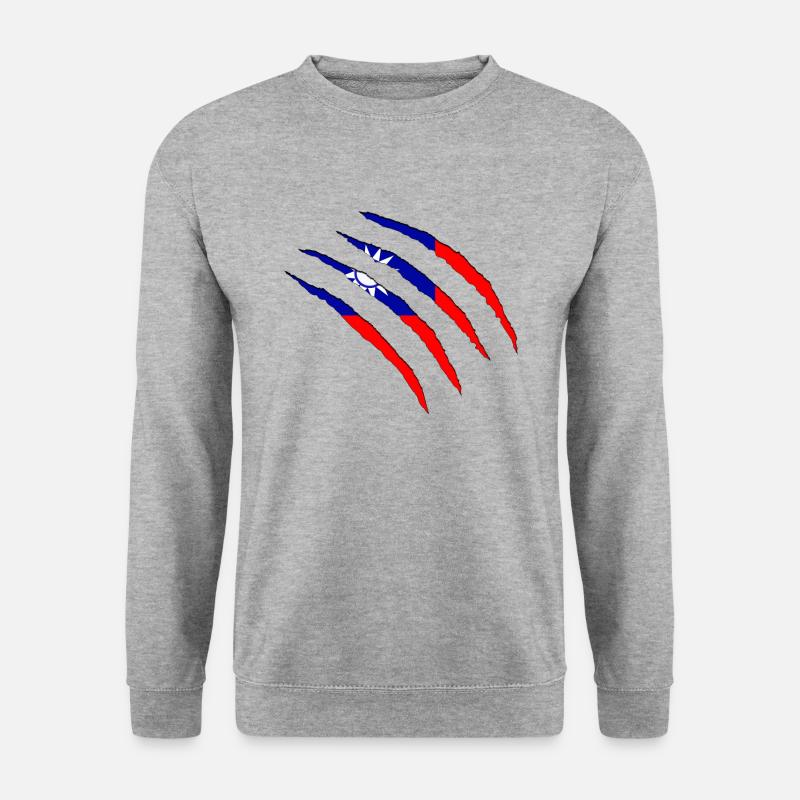Taiwan - Unisex Pullover - Weißgrau meliert