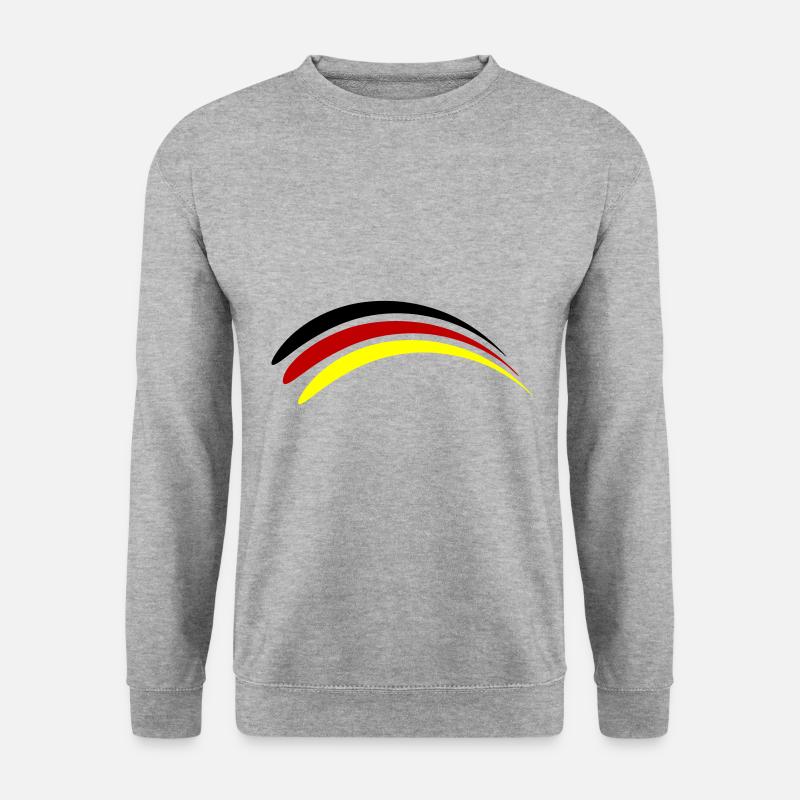 Deutschland Fahne - Unisex Pullover - Weißgrau meliert