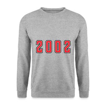 Anniversaire 2002 - Sweat-shirt Unisexe - gris chiné - Devant - Alina (178cm) & Michal (187cm)