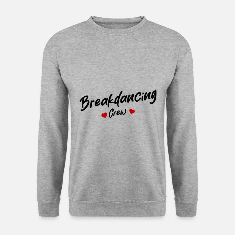Breakdancing Crew Herz - Unisex Pullover - Weißgrau meliert