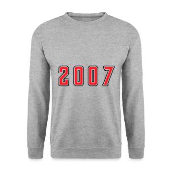 Anniversaire 2007 - Sweat-shirt Unisexe - gris chiné - Devant - Alina (178cm) & Michal (187cm)
