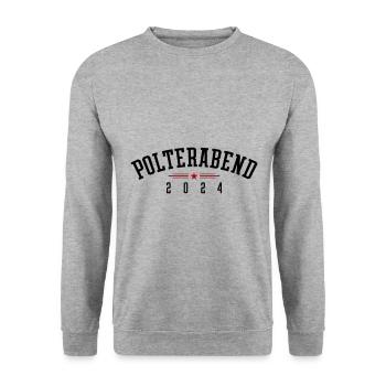 Polterabend 2024 - Unisex Pullover - Weißgrau meliert - Vorne - Alina (178cm) & Michal (187cm)
