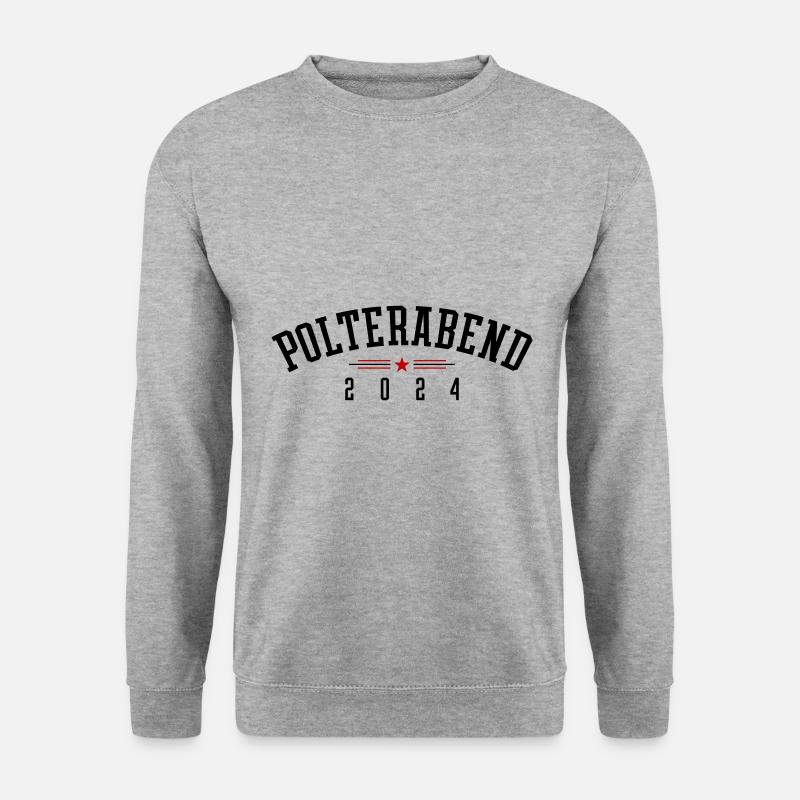 Polterabend 2024 - Unisex Pullover - Weißgrau meliert