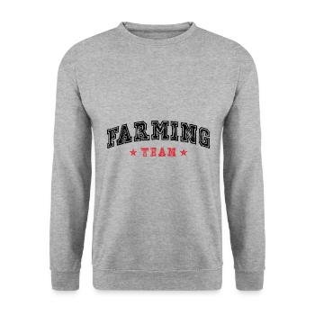 Farming Team - Unisex Pullover - Weißgrau meliert - Vorne - Alina (178cm) & Michal (187cm)