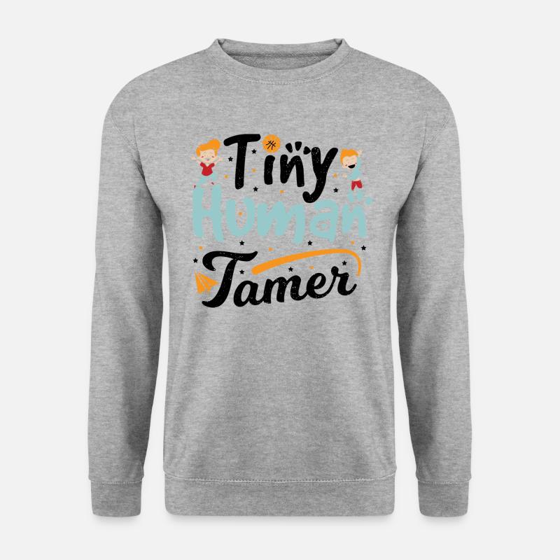 Tiny Human Tamer - Vorschule - Unisex Pullover - Weißgrau meliert