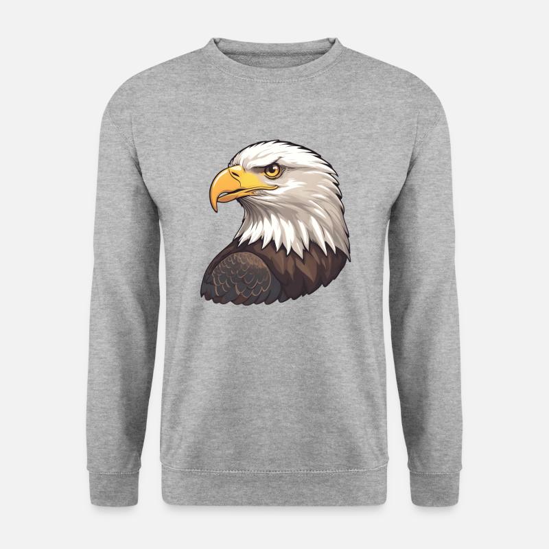 Weißkopfseeadler - Unisex Pullover - Weißgrau meliert
