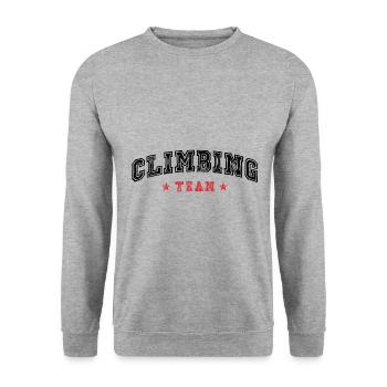 Climbing Team - Unisex Pullover - Weißgrau meliert - Vorne - Alina (178cm) & Michal (187cm)