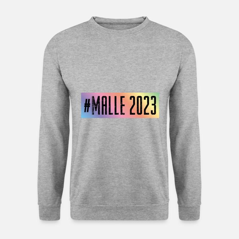 Malle 2023 - Unisex Pullover - Weißgrau meliert