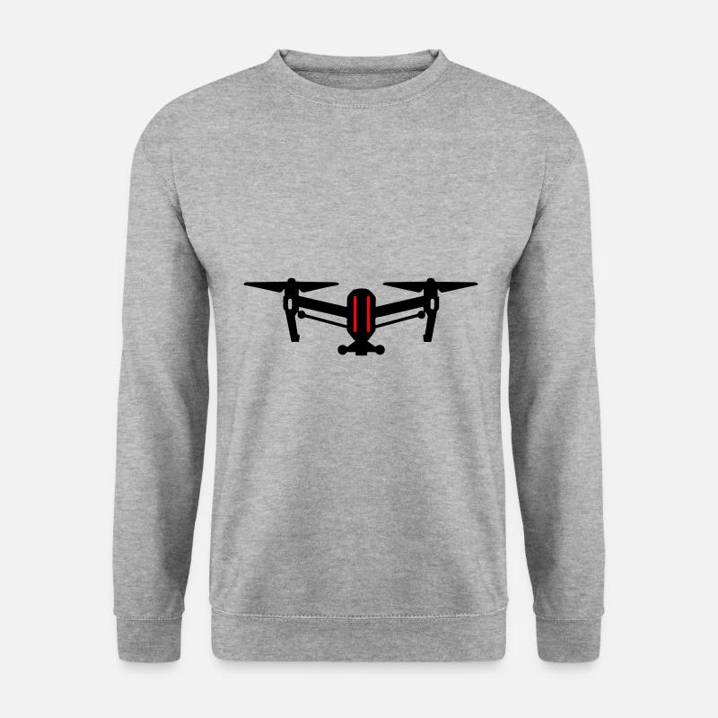 Drone Icon Symbol - Unisex Pullover - Weißgrau meliert