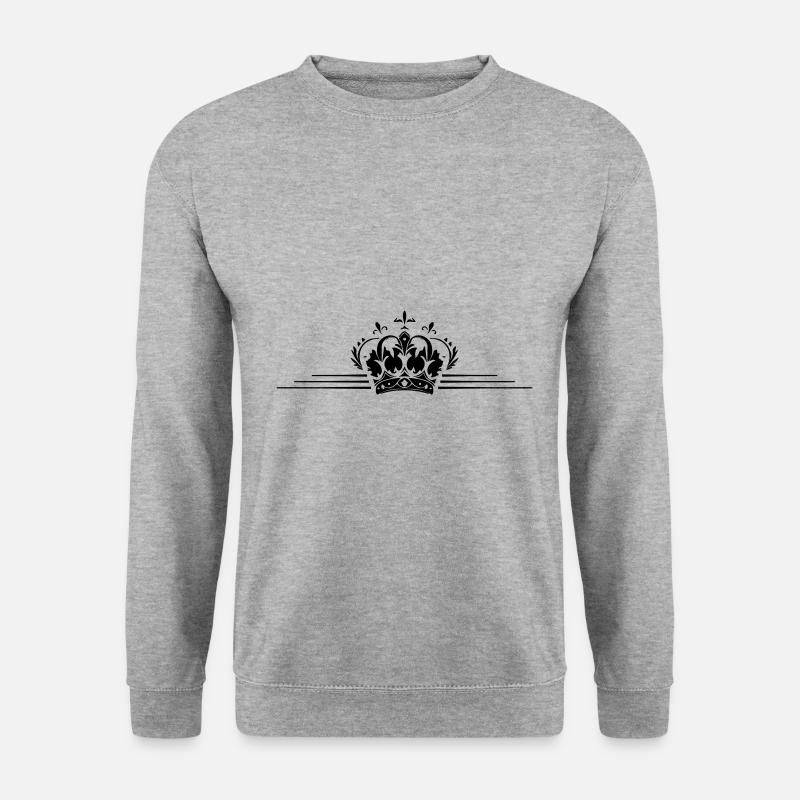 Krone Kranz - Unisex Pullover - Weißgrau meliert