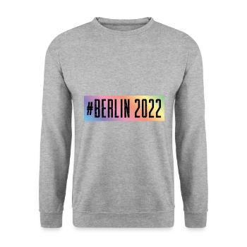 Berlin 2022 - Sweat-shirt Unisexe - gris chiné - Devant - Alina (178cm) & Michal (187cm)