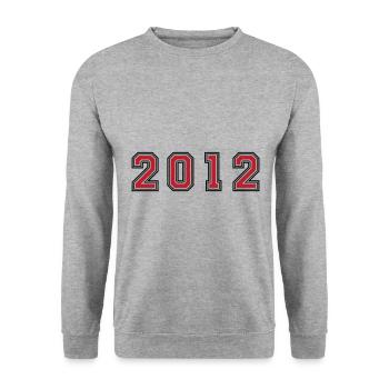 Numéro de l’année 2012 - Sweat-shirt Unisexe - gris chiné - Devant - Alina (178cm) & Michal (187cm)